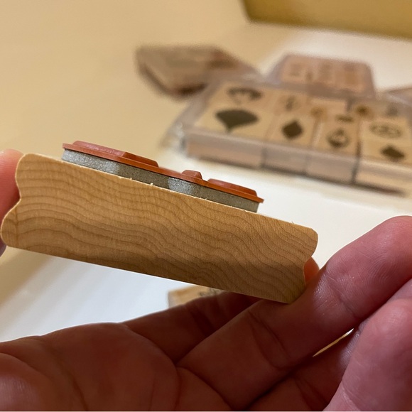 “Stamp n Up” 6 NEW Sets of 34 Red Rubber Wood Base stamps for Scrapbooking - Picture 16 of 16